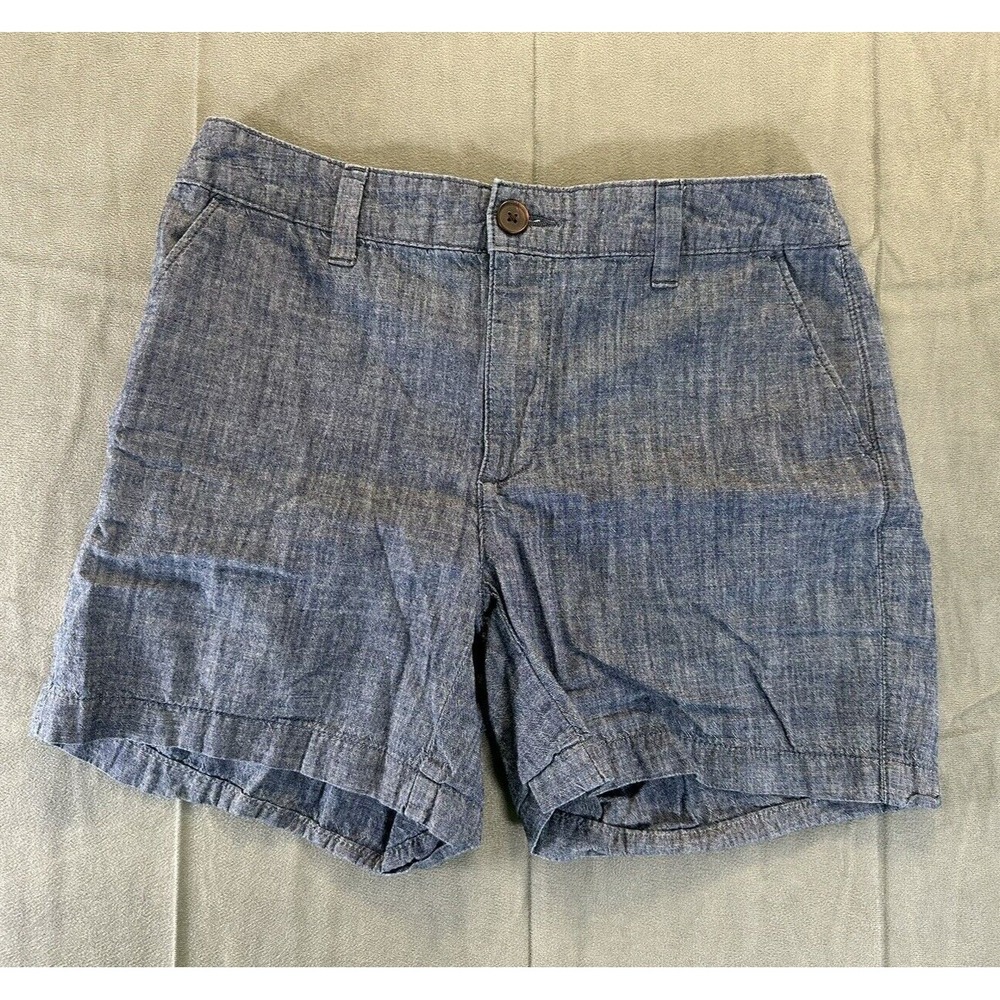 A New Day Target Womens Size 2 Denim Shorts Flat Front Blue Shorties